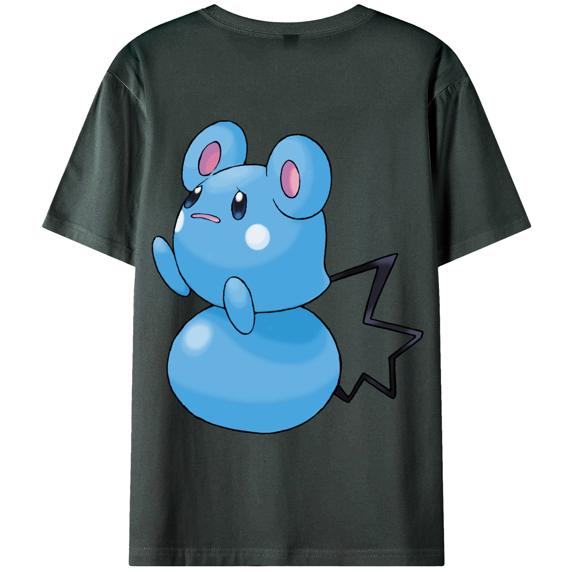 （画像用） ポケットモンスター Pokémon 綿100％ メンズ半袖Tシャツ（バックプリント） 通気性